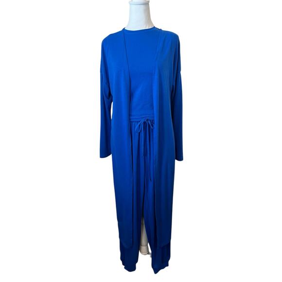 THREE PIECE LOUNGE SET FOR WOMEN ROYAL BLUE SIZE S - Picture 2 of 16